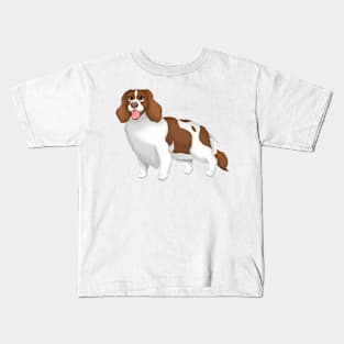 Liver & White English Springer Spaniel Dog Kids T-Shirt